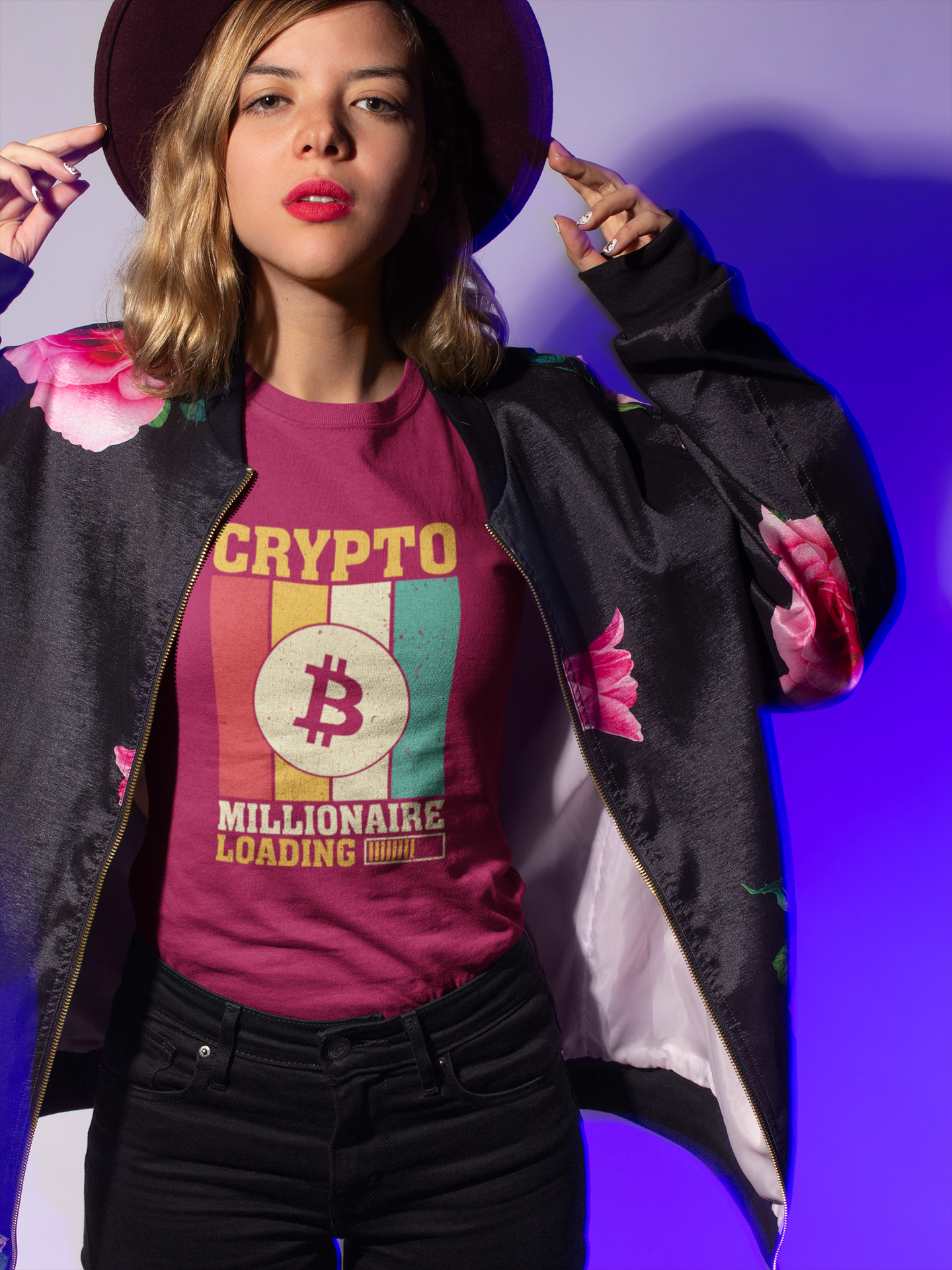 Crypto - Bitcoin - Millionare Loading - T-Shirt - Premium Quality