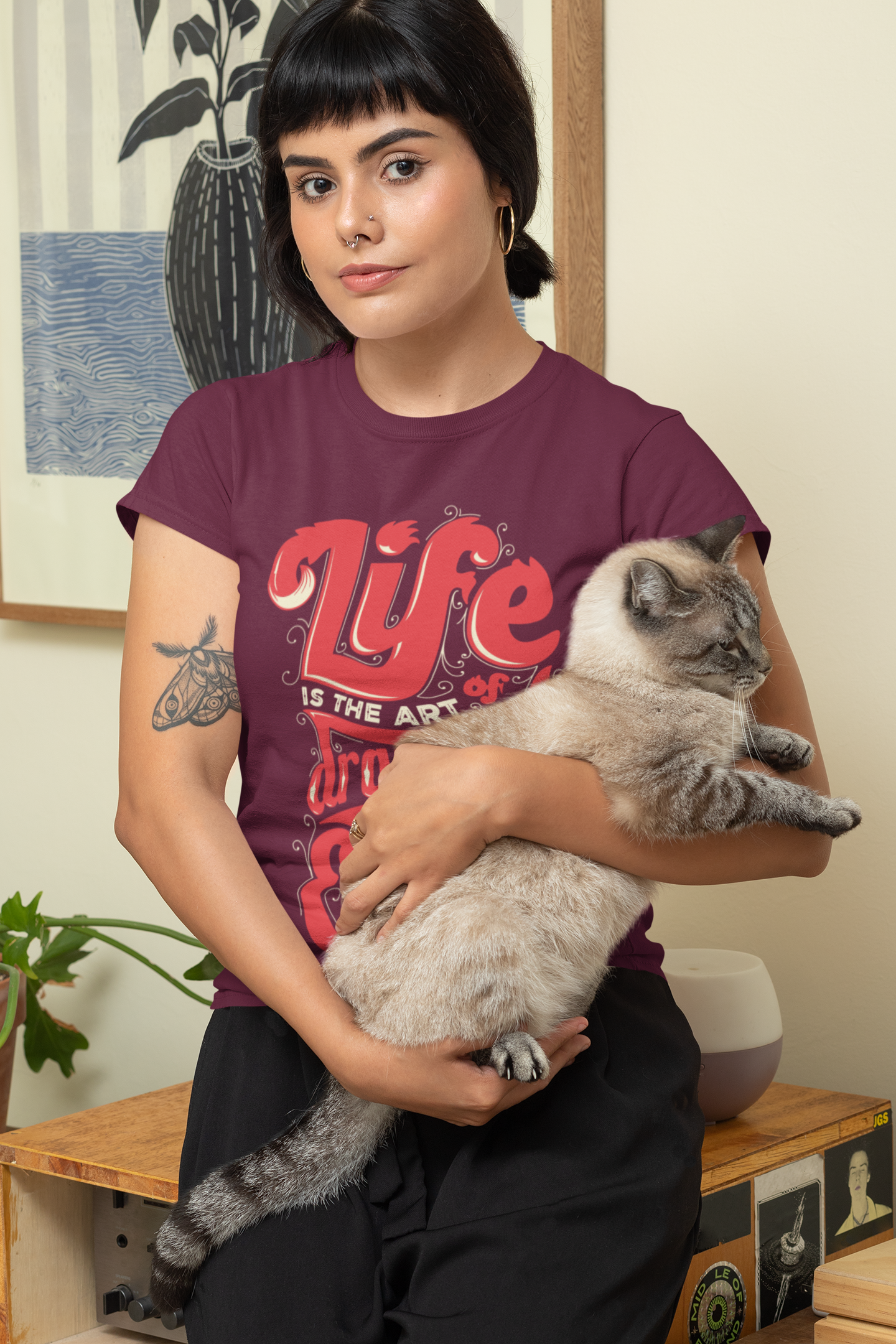 Life is the art of drawing without eraser - T-Shirt - Man & Women - Premium Quality